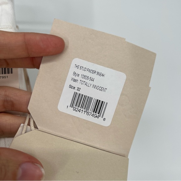 Mother The Stud Finder Sneak Wide Leg Utility Jeans in Totally Innocent 32 NWT - Picture 6 of 14